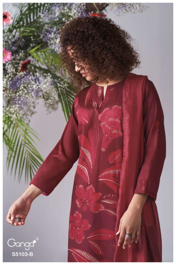 My Fashion Road Ganga Fashion Dhyana Fancy Cotton Satin Salwar Suit | S5103 – B
