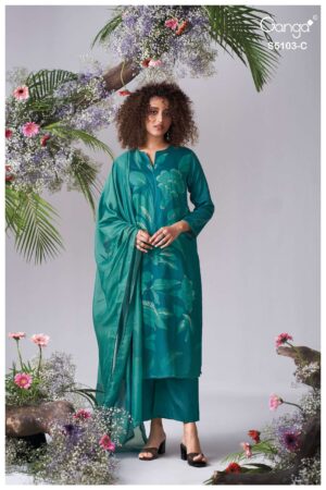 My Fashion Road Ganga Fashion Dhyana Fancy Cotton Satin Salwar Suit | S5103 – C