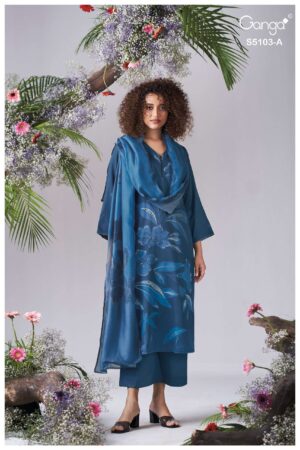 My Fashion Road Ganga Fashion Dhyana Fancy Cotton Satin Salwar Suit | S5103 – A