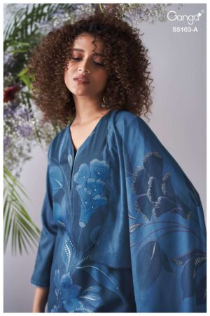 My Fashion Road Ganga Fashion Dhyana Fancy Cotton Satin Salwar Suit | S5103 – A