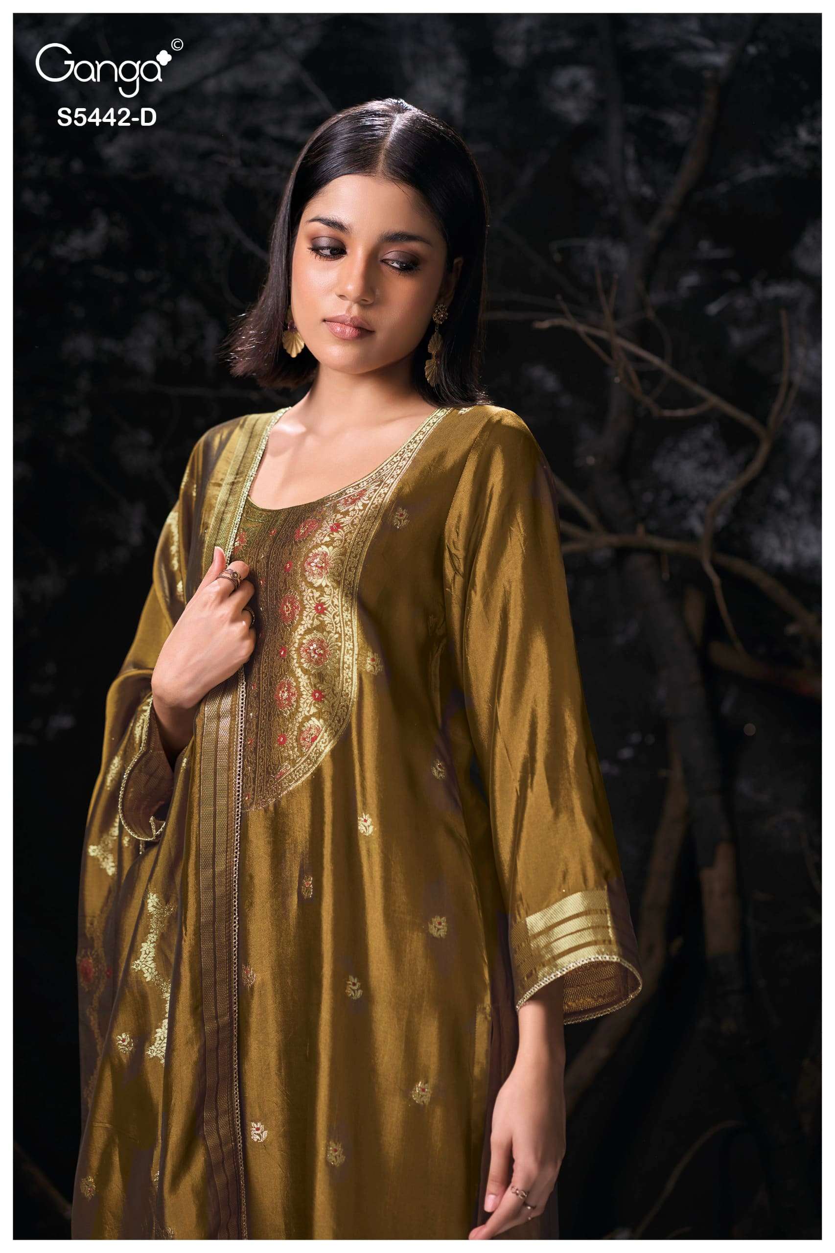 My Fashion Road Ganga Fashion Eviara Premium Jacquard Silk Dress | S5442 – D My Fashion Road Ganga Fashion Eviara Premium Jacquard Silk Dress | S5442 – D
