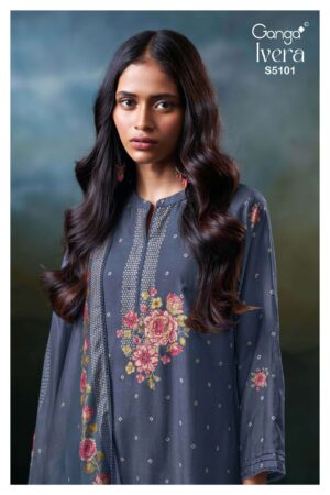 My Fashion Road Ganga Fashion Ivera Pure Bemberg Silk Ladies Dress | S5101 – A