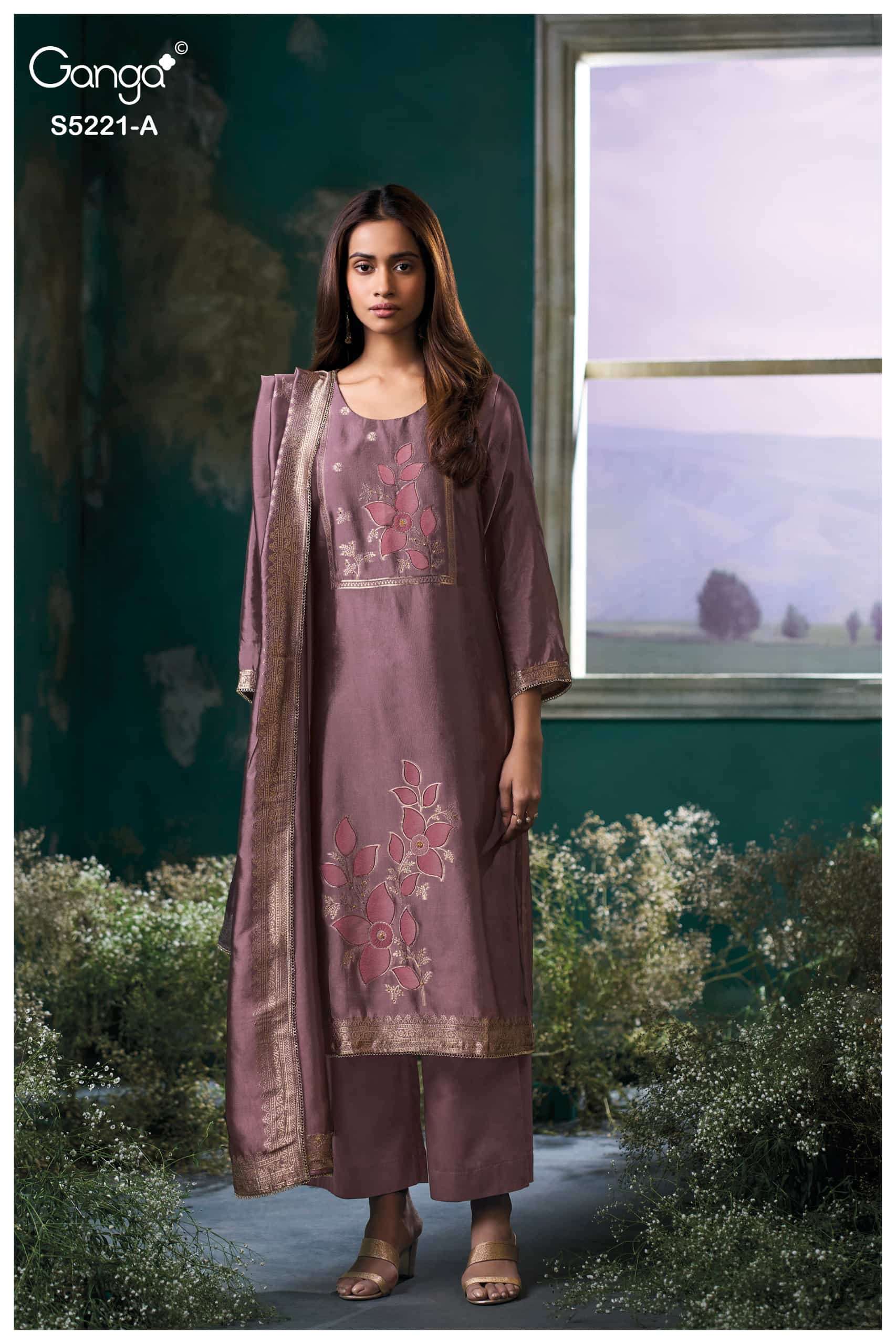 My Fashion Road Ganga Fashion Krishvi Pure Woven Silk Latest Suit | S5221 – A My Fashion Road Ganga Fashion Krishvi Pure Woven Silk Latest Suit | S5221 – A
