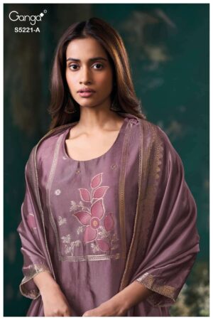 My Fashion Road Ganga Fashion Krishvi Pure Woven Silk Latest Suit | S5221 – A