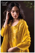 My Fashion Road Ganga Fashion Krista Pure Woven Silk Designer Suit | S5386 – B
