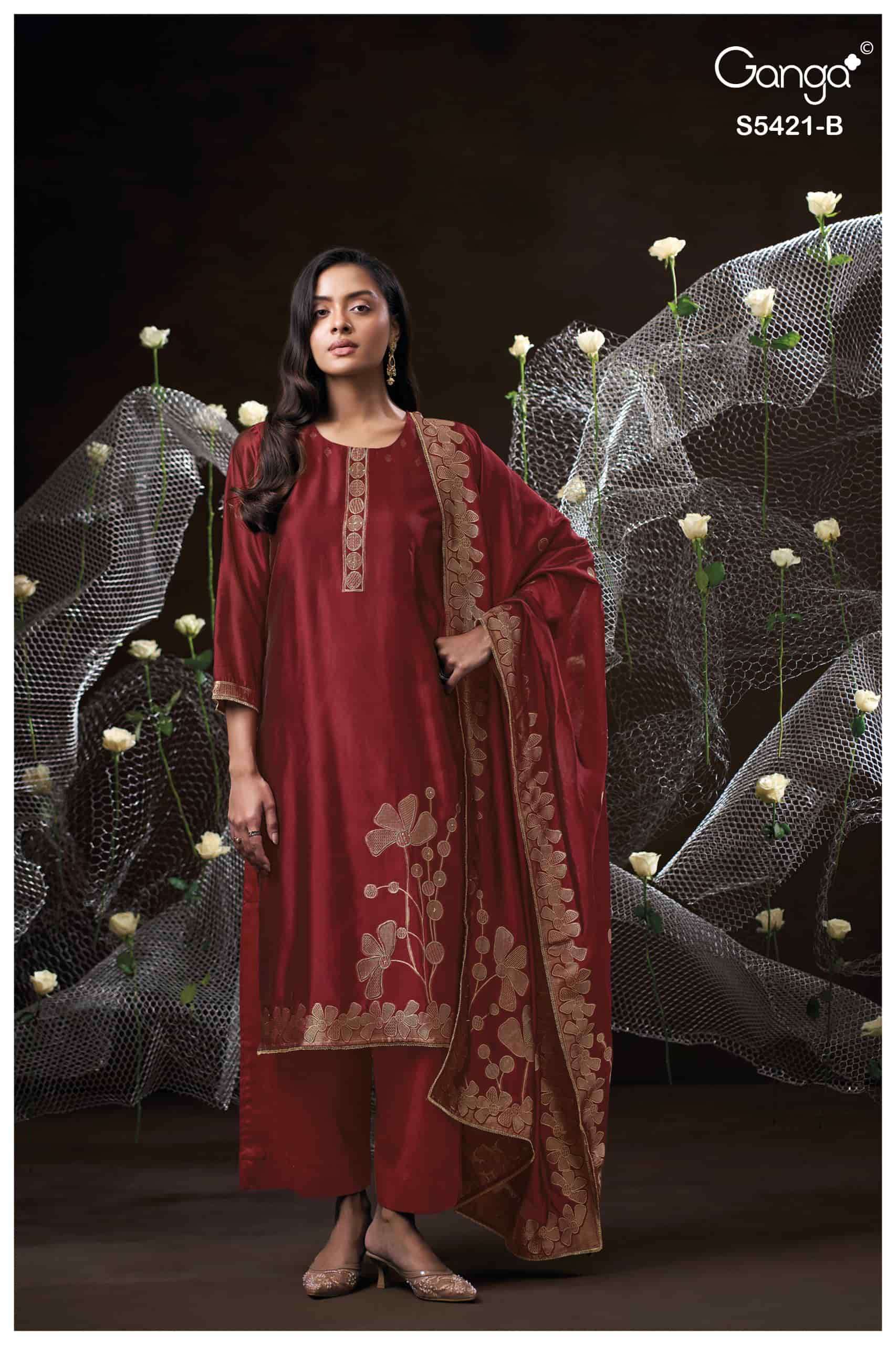 My Fashion Road Ganga Fashion Laevia Party Wear Style Ladies Suit | S5421 – B My Fashion Road Ganga Fashion Laevia Party Wear Style Ladies Suit | S5421 – B