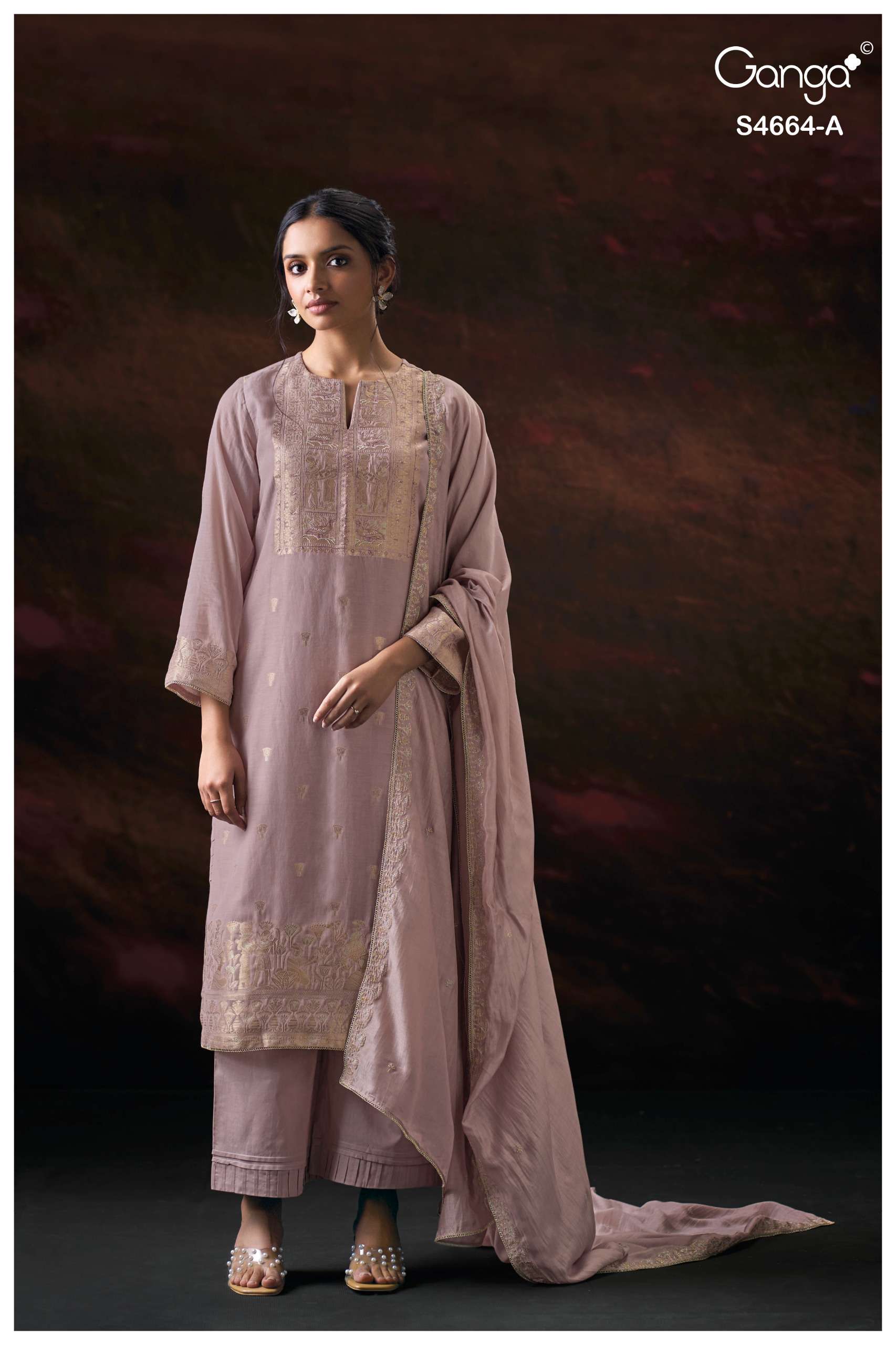 My Fashion Road Ganga Fashion Miara Pure Banarasi Jacquard Suit | S4664 – A My Fashion Road Ganga Fashion Miara Pure Banarasi Jacquard Suit | S4664 – A