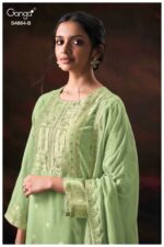 My Fashion Road Ganga Fashion Miara Pure Banarasi Jacquard Suit | S4664 – B