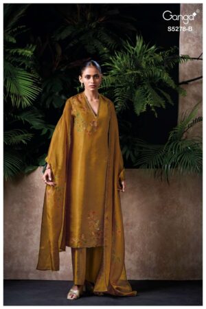 My Fashion Road Ganga Fashion Nuhira Pure Bemberg Silk Ladies Suit | S5278 – B
