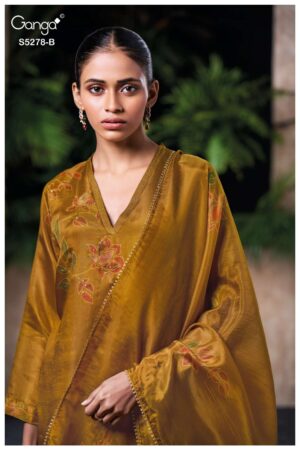 My Fashion Road Ganga Fashion Nuhira Pure Bemberg Silk Ladies Suit | S5278 – B