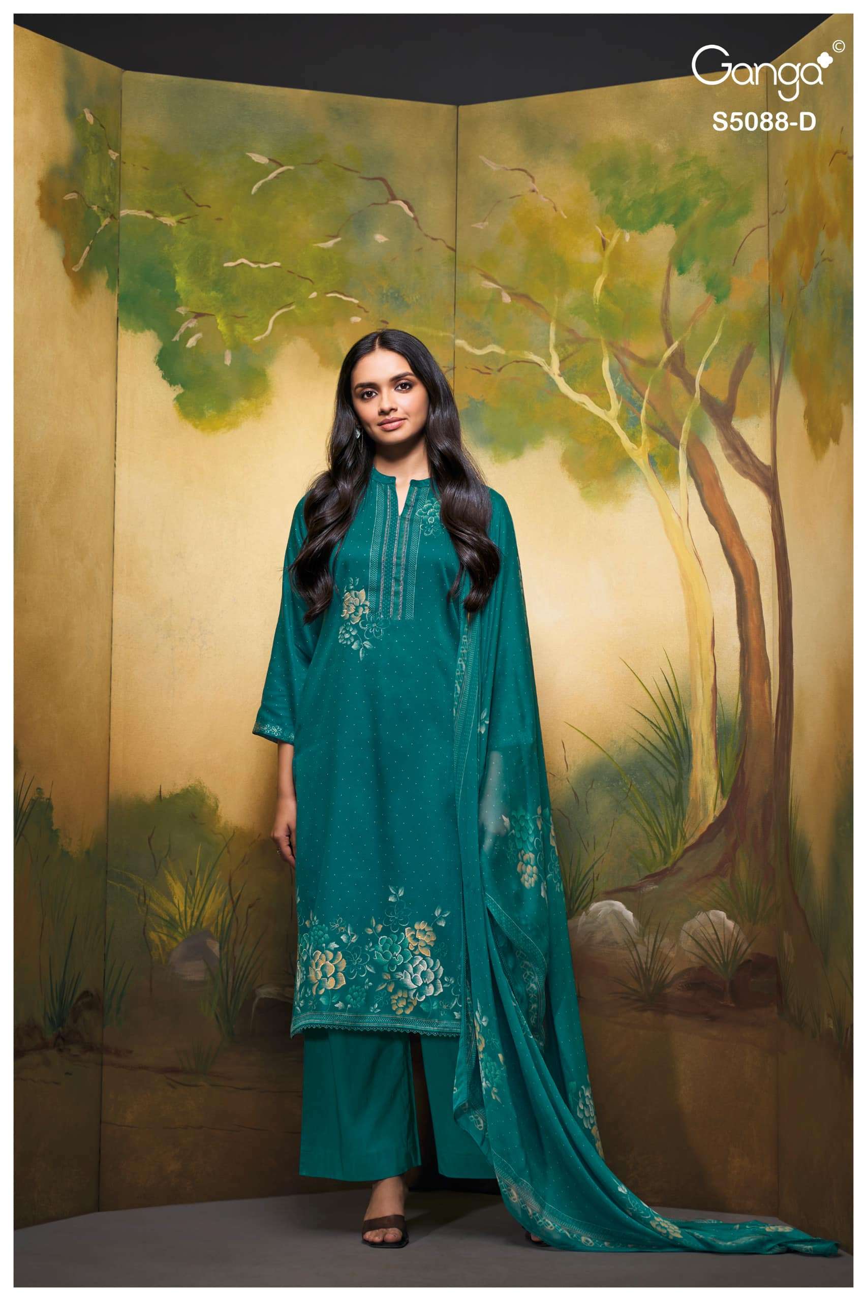 My Fashion Road Ganga Fashion Prairie Premium Cotton Satin Salwar Suit | S5088 – D My Fashion Road Ganga Fashion Prairie Premium Cotton Satin Salwar Suit | S5088 – D