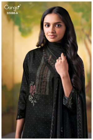 My Fashion Road Ganga Fashion Prairie Premium Cotton Satin Salwar Suit | S5088 – A