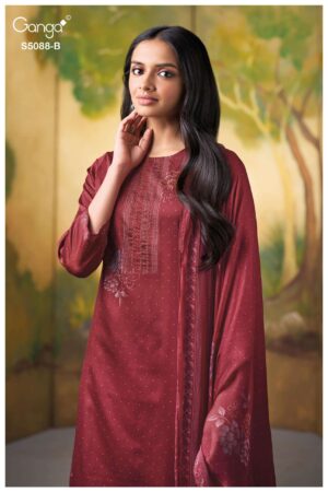 My Fashion Road Ganga Fashion Prairie Premium Cotton Satin Salwar Suit | S5088 – B