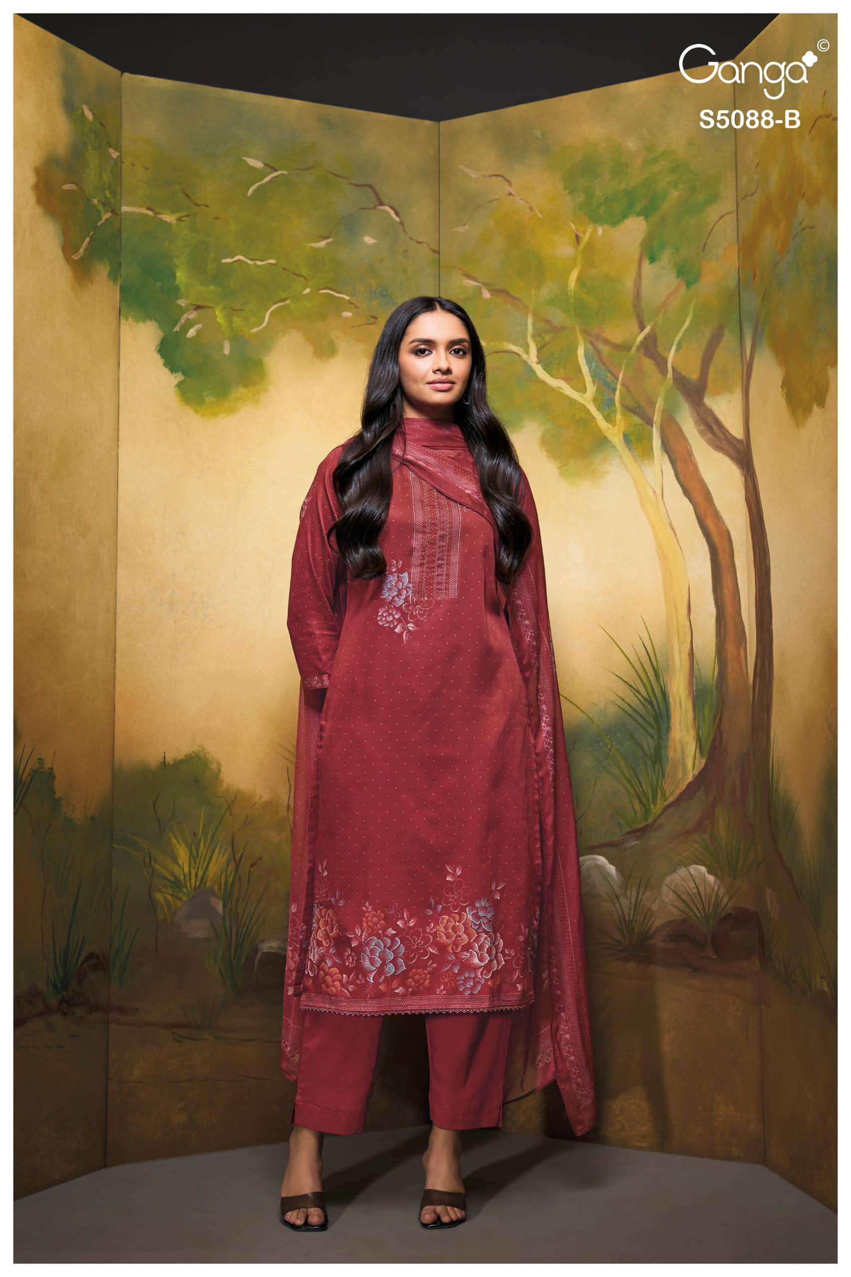 My Fashion Road Ganga Fashion Prairie Premium Cotton Satin Salwar Suit | S5088 – B My Fashion Road Ganga Fashion Prairie Premium Cotton Satin Salwar Suit | S5088 – B