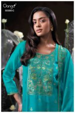 My Fashion Road Ganga Fashion Rishasa Pure Woven Silk Ladies Suit | S5385 – C