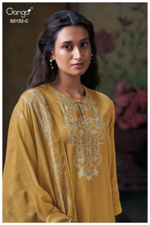 My Fashion Road Ganga Fashion Tabinda Premium Cotton Satin Suit | S5152 – C