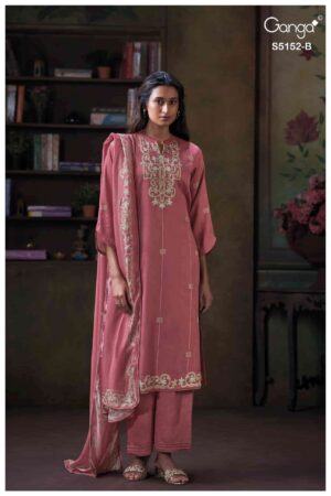 My Fashion Road Ganga Fashion Tabinda Premium Cotton Satin Suit | S5152 – B
