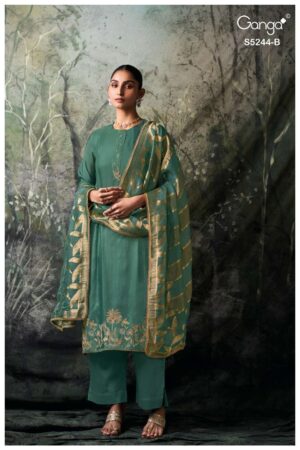 My Fashion Road Ganga Fashion Tashka Party Wear Style Ladies Dress | S5244 – B
