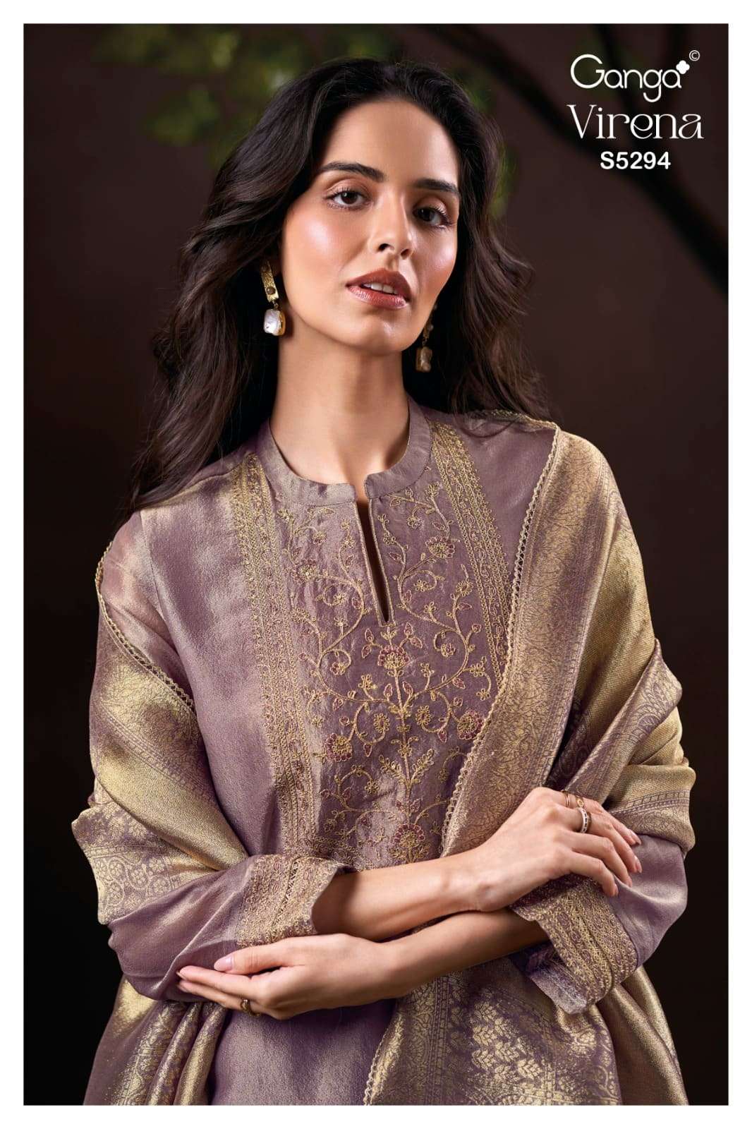 My Fashion Road Ganga Fashion Virena Designer Jacquard Silk Suit | S5294 – B My Fashion Road Ganga Fashion Virena Designer Jacquard Silk Suit | S5294 – B
