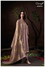 My Fashion Road Ganga Fashion Virena Designer Jacquard Silk Suit | S5294  – B