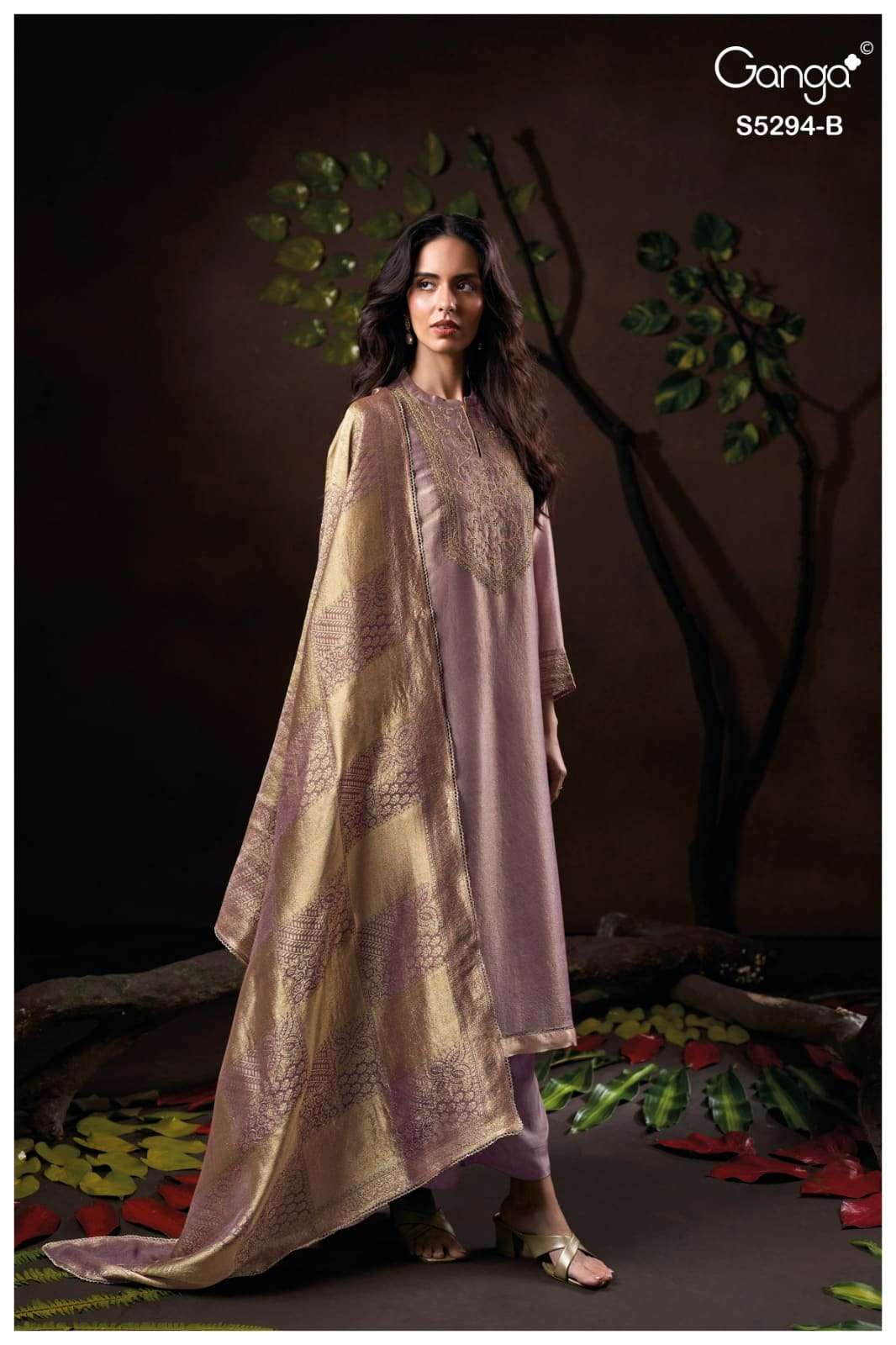 My Fashion Road Ganga Fashion Virena Designer Jacquard Silk Suit | S5294 – B My Fashion Road Ganga Fashion Virena Designer Jacquard Silk Suit | S5294 – B
