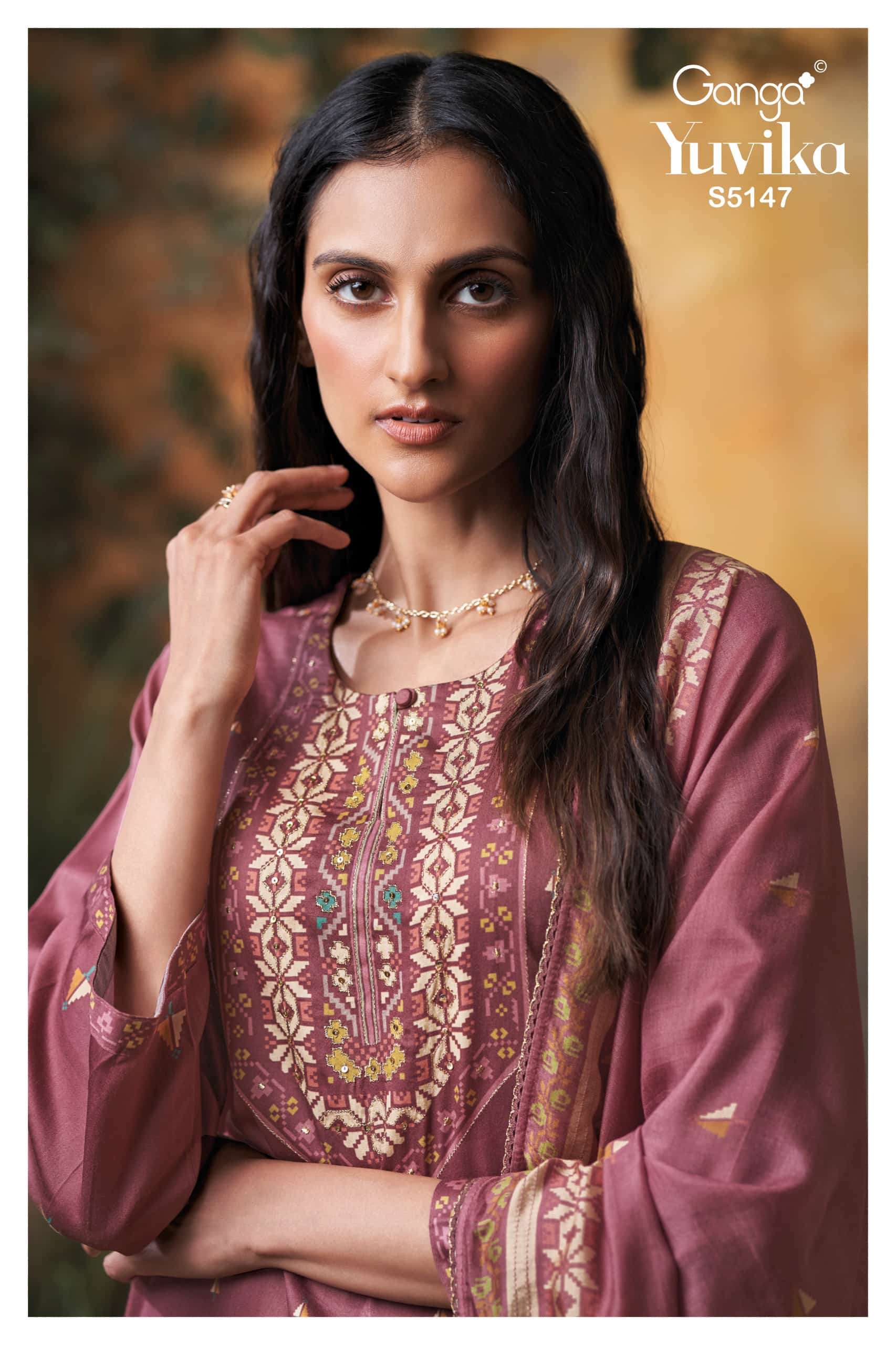 My Fashion Road Ganga Fashion Yuvika Fancy Cotton Satin Dress | S5147 – B My Fashion Road Ganga Fashion Yuvika Fancy Cotton Satin Dress | S5147 – B