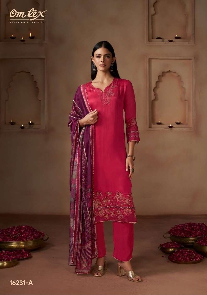 My Fashion Road Omtex Aavya Premium Organza Suits | 16231-A My Fashion Road Omtex Aavya Premium Organza Suits | 16231-A