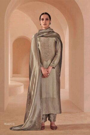 My Fashion Road Omtex Farnaaz Partywear Style Jacquard Suit | 15421 – C
