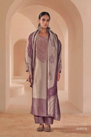 My Fashion Road Omtex Farnaaz Partywear Style Jacquard Suit | 15421 – B