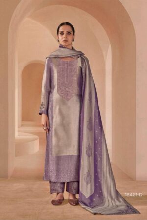 My Fashion Road Omtex Farnaaz Partywear Style Jacquard Suit | 15421 – D