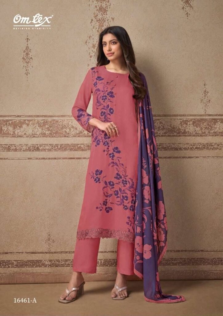 My Fashion Road Omtex Leona Fancy Silk Premium Designs Dress | 16461 – A