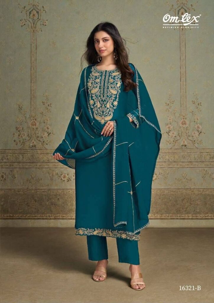 My Fashion Road Omtex Liliana Fancy Silk Designer Salwar Suit | 16321 – B
