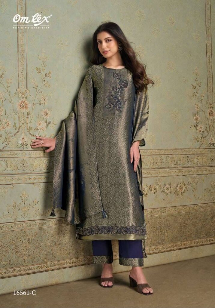 My Fashion Road Omtex Marcella Designer Jacquard Silk Suits | 16561 – C