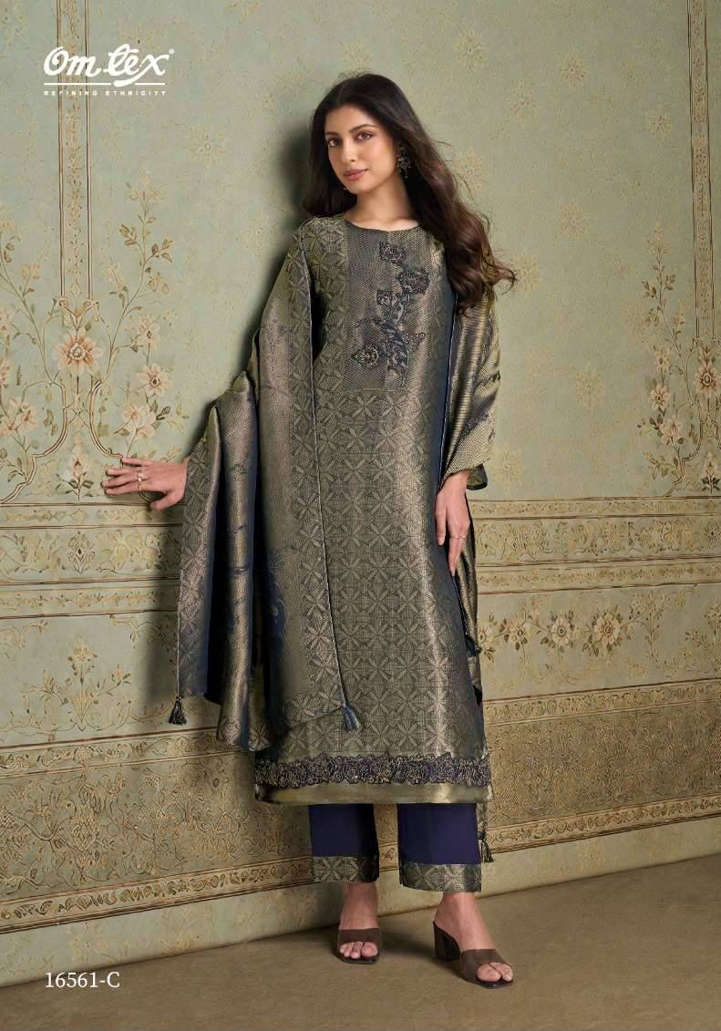 My Fashion Road Omtex Marcella Designer Jacquard Silk Suits | 16561 – C My Fashion Road Omtex Marcella Designer Jacquard Silk Suits | 16561 – C
