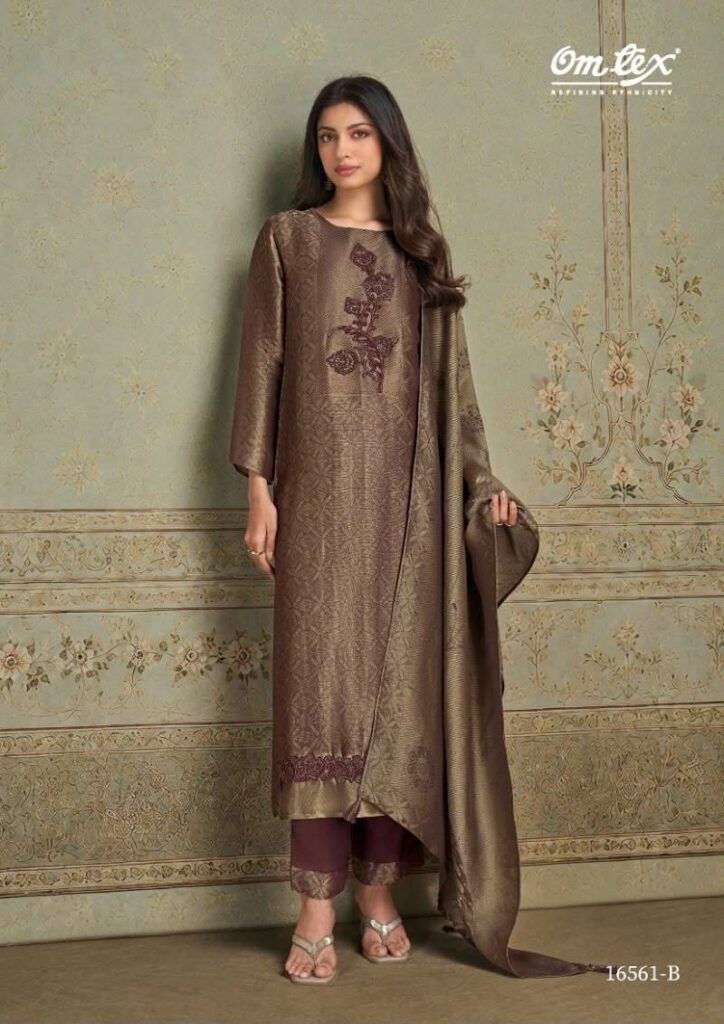 My Fashion Road Omtex Marcella Designer Jacquard Silk Suits | 16561 – B