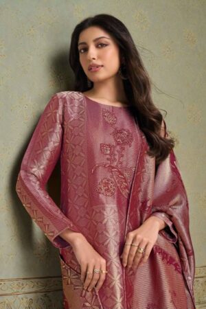 My Fashion Road Omtex Marcella Designer Jacquard Silk Suits | 16561 – D