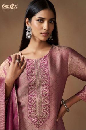 My Fashion Road Omtex Nayika Designer Jacquard Silk Dress | 16681 – A