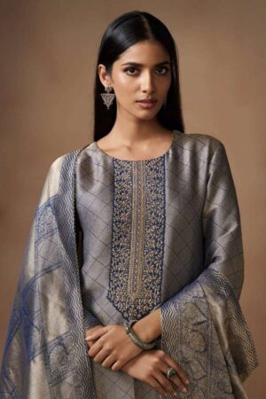 My Fashion Road Omtex Nayika Designer Jacquard Silk Dress | 16681 – B