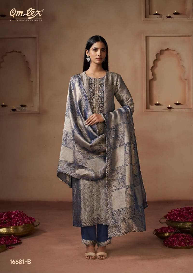 My Fashion Road Omtex Nayika Designer Jacquard Silk Dress | 16681 – B My Fashion Road Omtex Nayika Designer Jacquard Silk Dress | 16681 – B