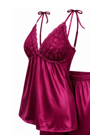 My Fashion Road Zyvera Purple Self Design Baby Dolls Nightwear