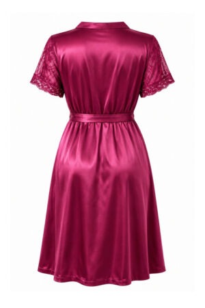 My Fashion Road Zyvera Purple Self Design Baby Dolls Nightwear