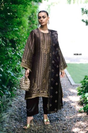 My Fashion Road Varsha House Of Brocade Party Wear Style Ladies Dress | HOB – 01
