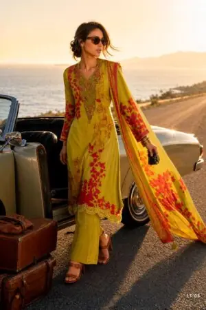 My Fashion Road Varsha Letters From The Garden Exclusive Designs Muslin Suit | LT – 03