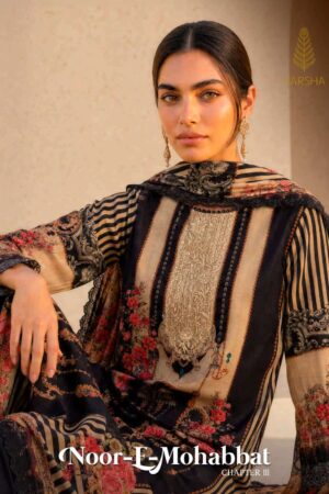 My Fashion Road Varsha Noor E Mohabbat Chapter 3 Digital Printed Fancy Muslin Dress | NM – 04