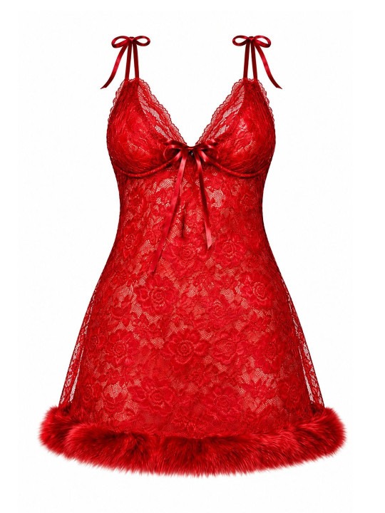 My Fashion Road Zyvera Red Self Design Baby Dolls Nightwear My Fashion Road Zyvera Red Self Design Baby Dolls Nightwear