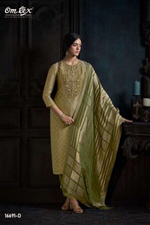 My Fashion Road Omtex Ruhira Premium Jacquard Silk Suit | 16691 – D
