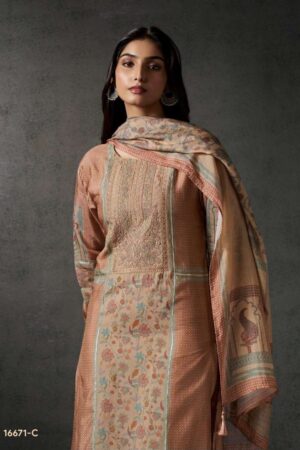 My Fashion Road Omtex Ira Digital Printed Russian Silk Salwar Suit | 16671 – C