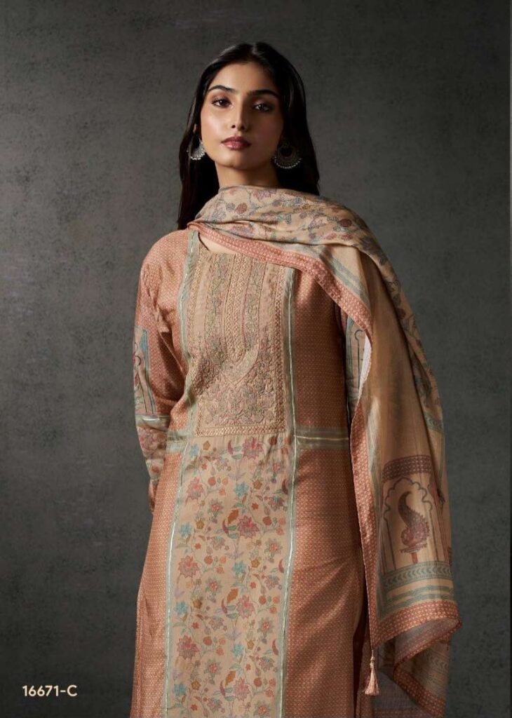 My Fashion Road Omtex Ira Digital Printed Russian Silk Salwar Suit | 16671 – C