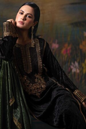 My Fashion Road Aiqa Noor E Riwaaz Partywear Velvet Suit | I-6