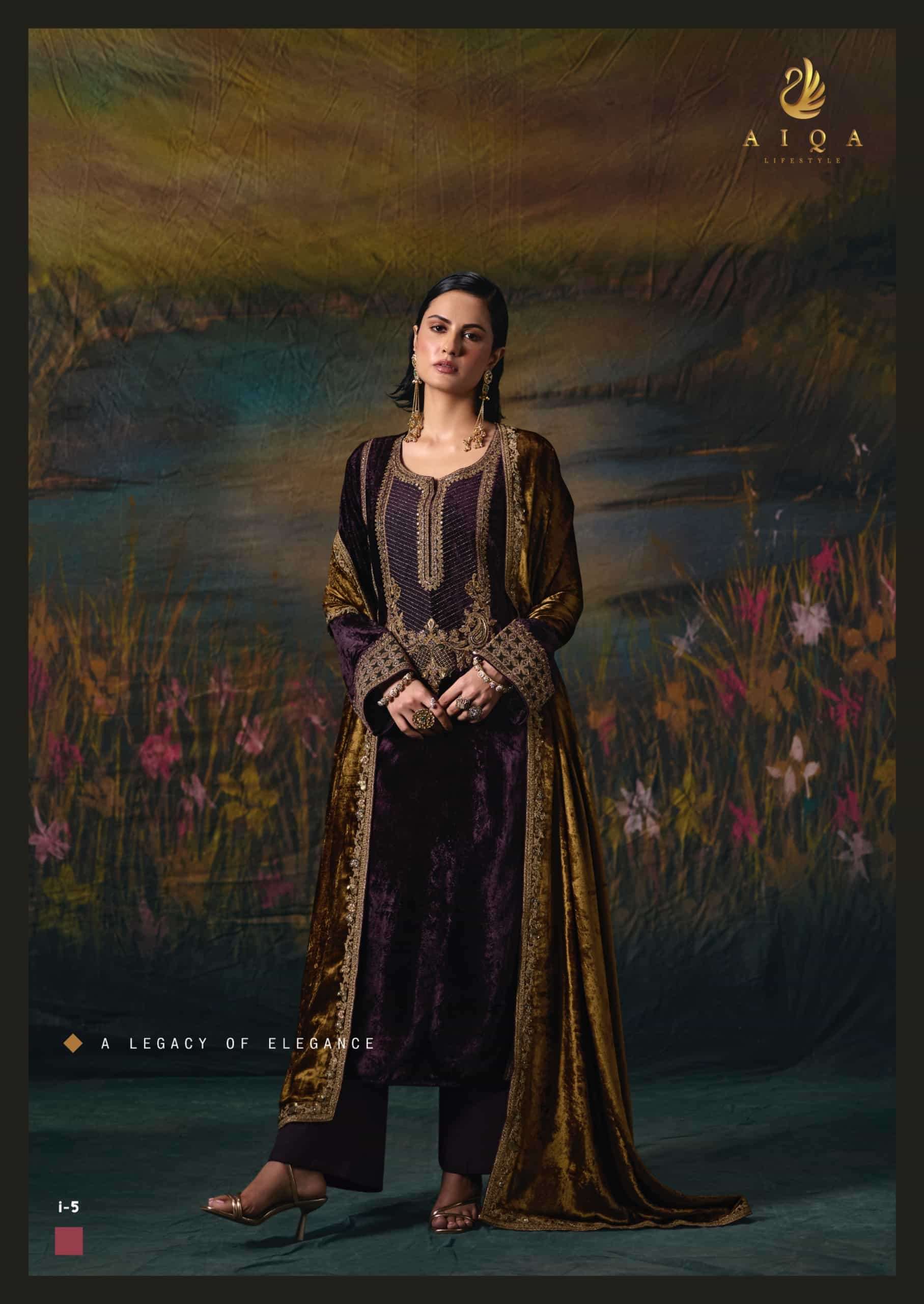 My Fashion Road Aiqa Noor E Riwaaz Partywear Velvet Suit | I-5 My Fashion Road Aiqa Noor E Riwaaz Partywear Velvet Suit | I-5